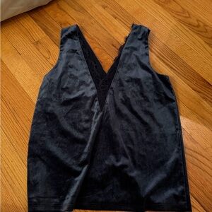 Vero Moda size medium velvet vintage lace blue top